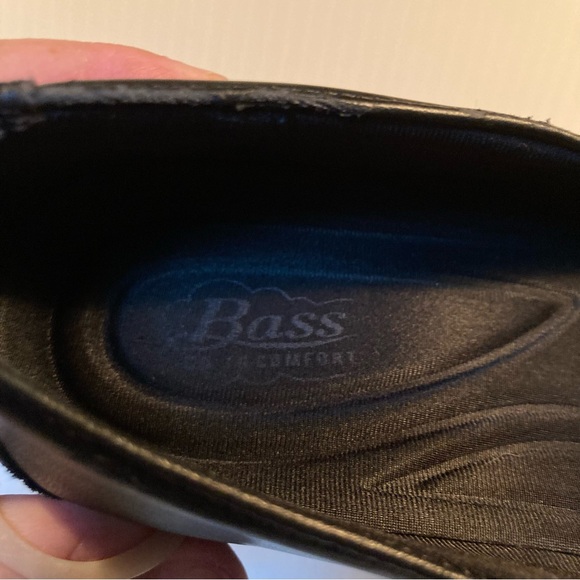 BASS Lite Eleanor Black Leather Slip On Oxford Loafers Womens 7 - Picture 14 of 16